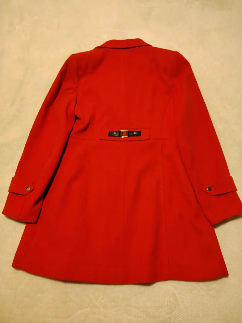 Abrigo rojo elegante para mujer Liola talla 42 - 3