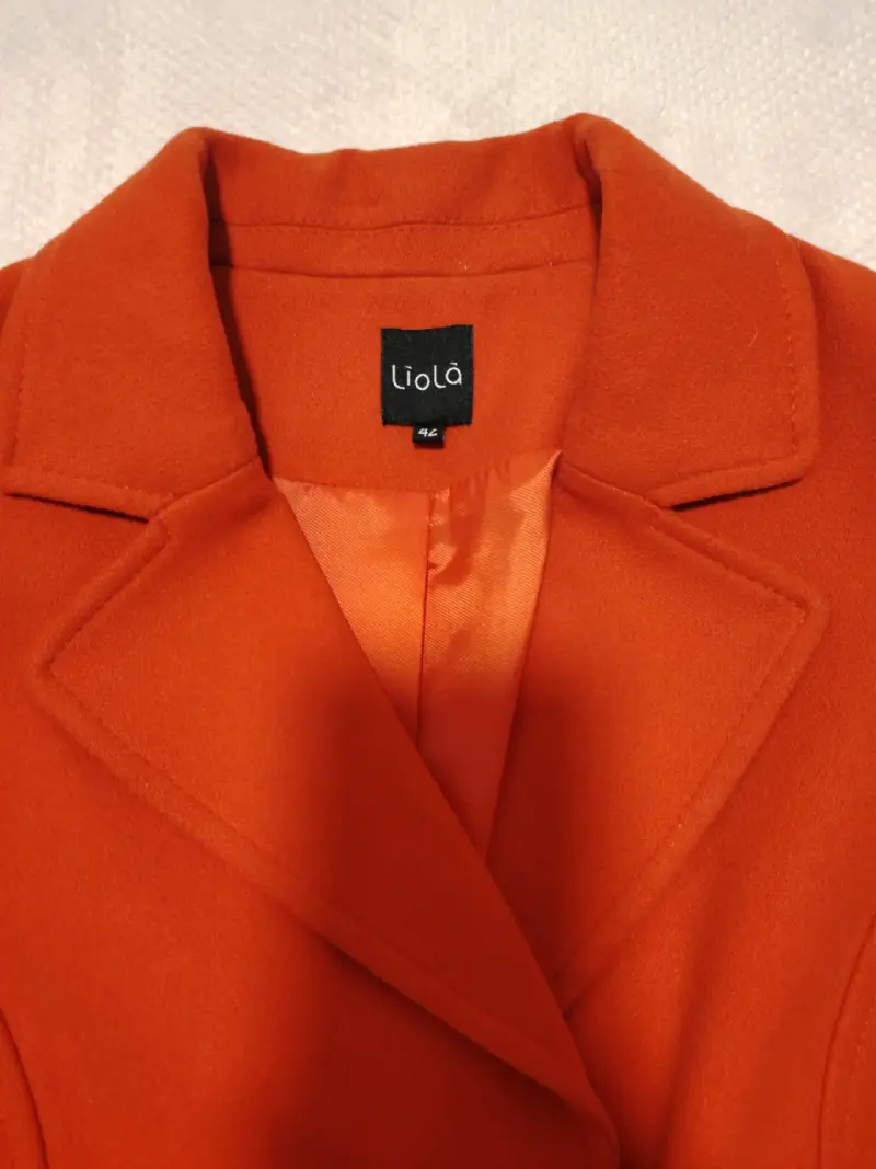 Abrigo rojo elegante para mujer Liola talla 42 - 4