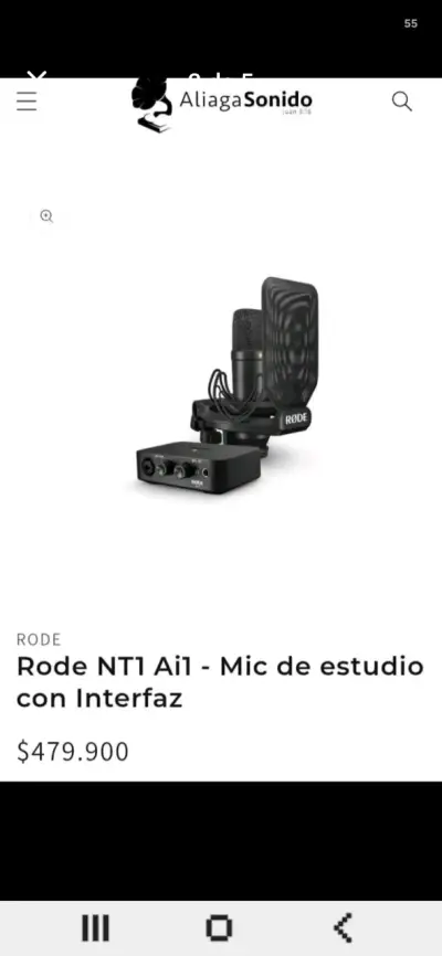 Micrófono de estudio Rode NT1 Ai1 con interfaz - miniatura 2