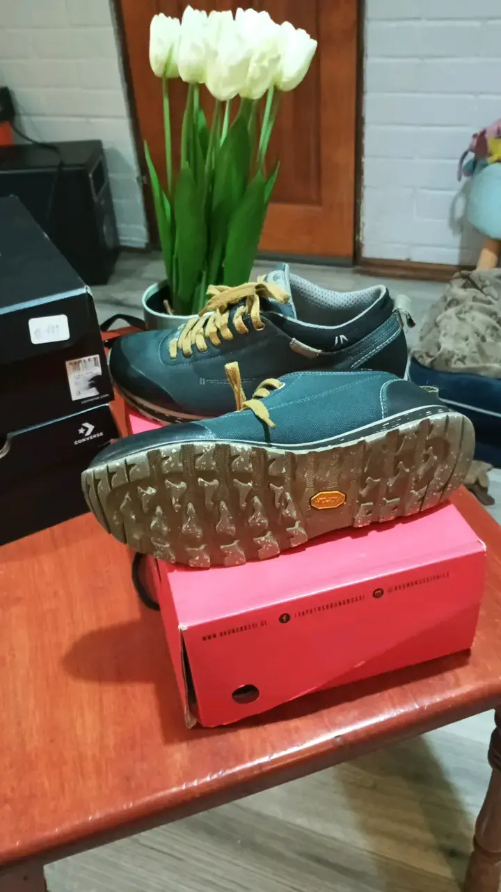 Zapatillas de senderismo verde con suela Vibram - 3