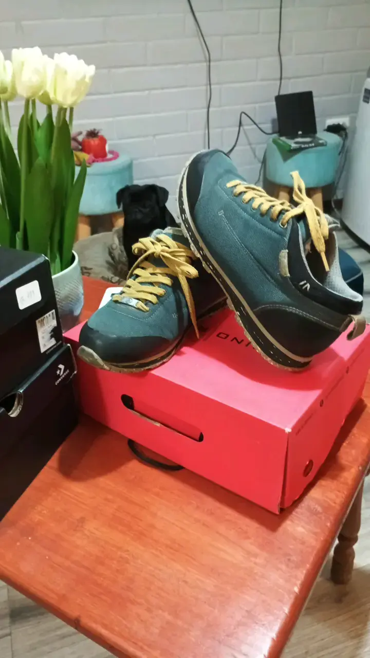 Zapatillas de senderismo verde con suela Vibram - 4
