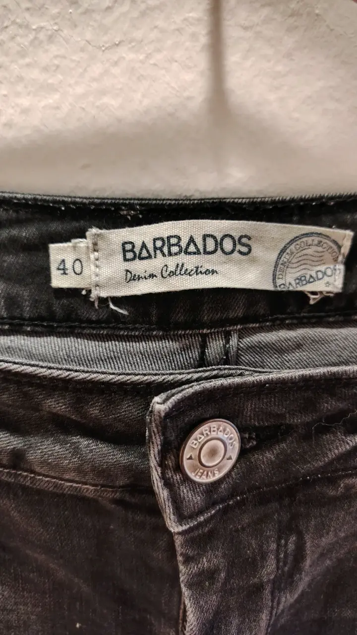Jeans negros desgastados y rotos Barbados - 3