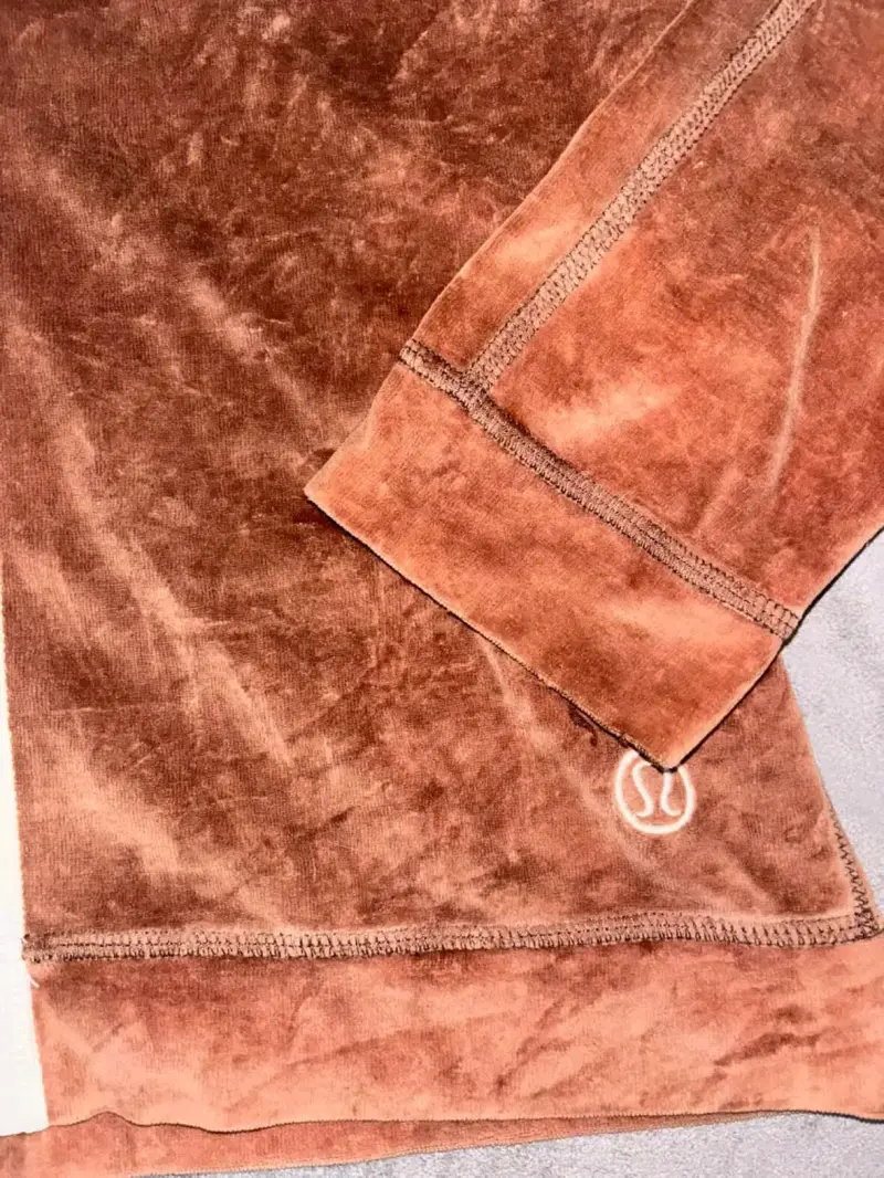 Chaqueta de terciopelo marrón con cierre Lululemon - 2