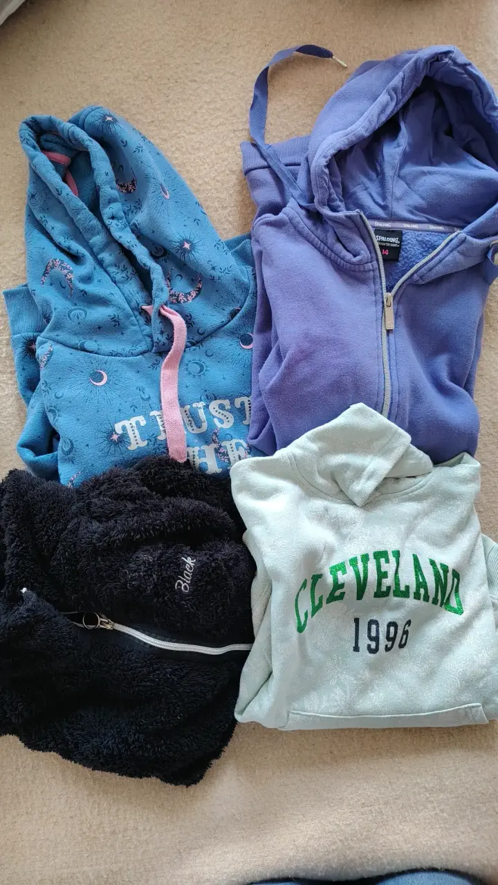 Lote de polerones para niñas de varios colores