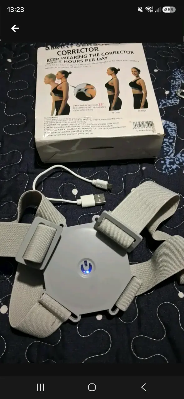 Corrector de postura inteligente con sensor
