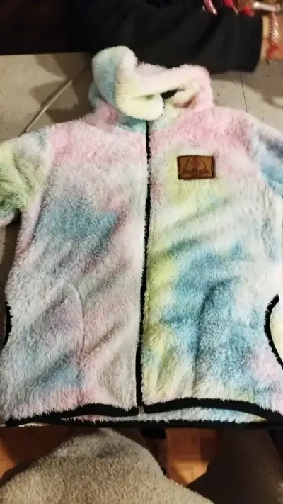 Chaqueta de felpa multicolor para niños - miniatura 1