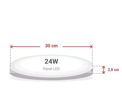 💡 Panel LED 24W Redondo Sobreponer – Luz Fría - miniatura 2
