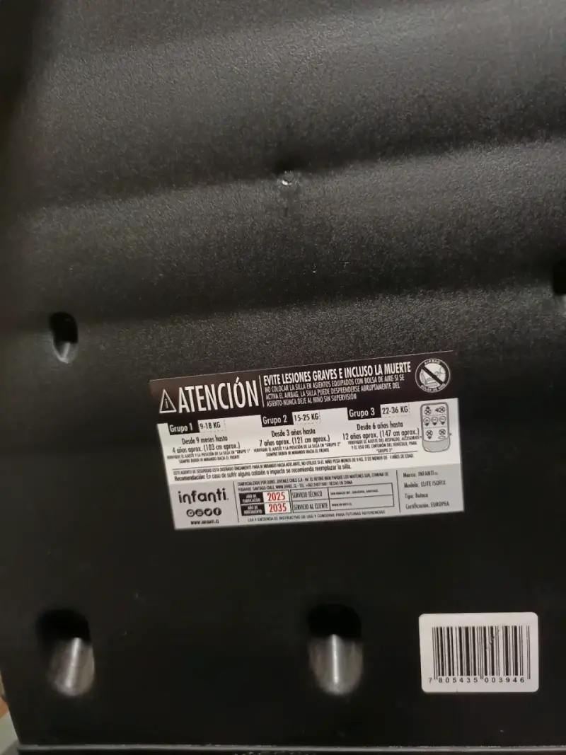 Silla de Auto Infanti Negra con Sistema Isofix - 5
