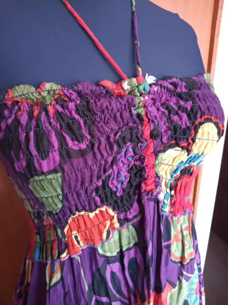 Vestido largo bohemio con estampado floral - 2