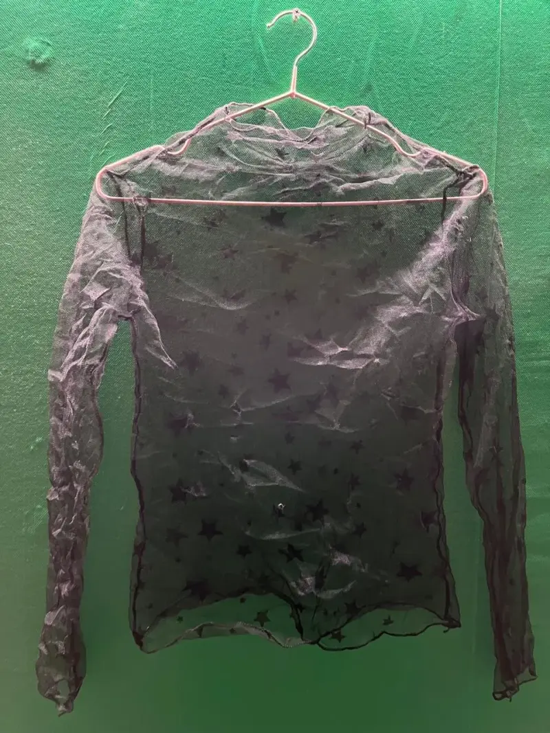 Blusa Transparente con Estrellas para Mujer