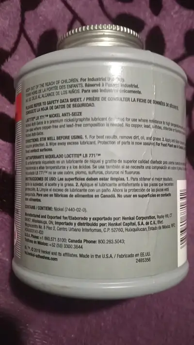 Lubricante Antiferrante Loctite LB 771 Níquel - miniatura 2