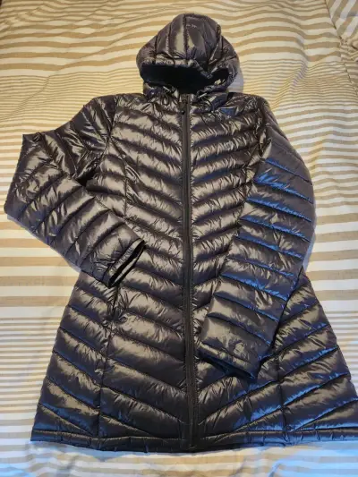 Chaqueta de plumas negra para mujer doite - miniatura 1