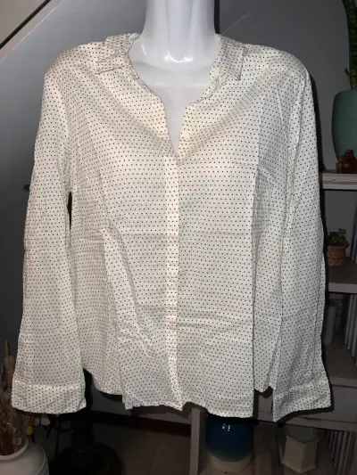 Blusa Esprit Blanca con Lunares Negros - miniatura 1