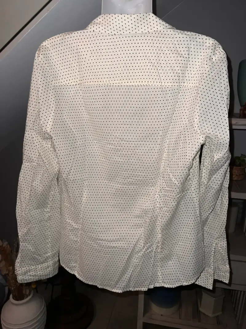 Blusa Esprit Blanca con Lunares Negros - 2