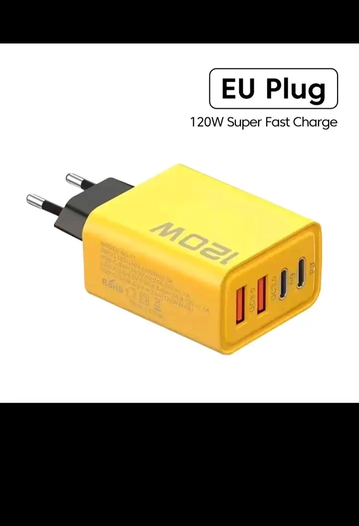 Cargador rápido 120W con enchufe EU y 4 puertos - 2