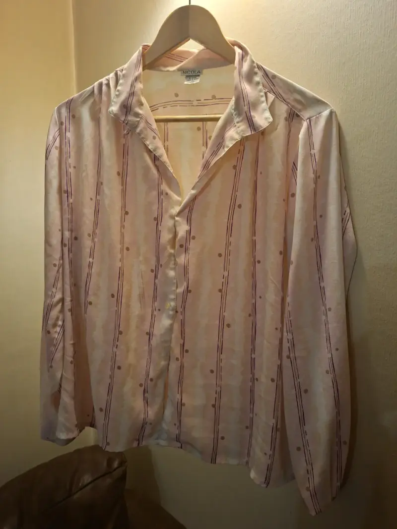 Blusa de rayas rosadas para mujer - 2