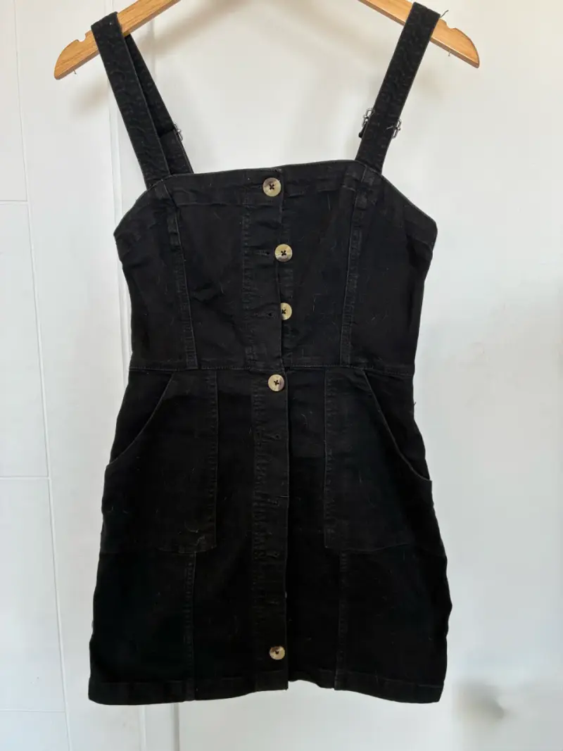Vestido negro con tirantes H&M Divided - 3