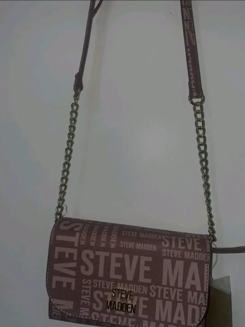 Cartera cruzada Steve Madden marrón con cadena - 2