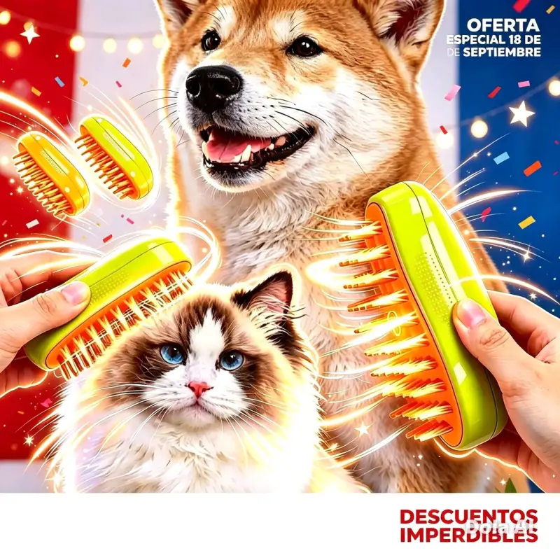 Cepillo Desenredante para Mascotas Perros y Gatos