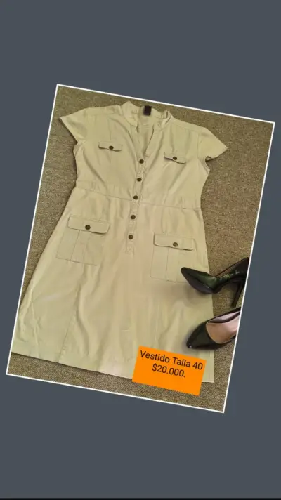 Vestido verde talla 40 en buen estado - miniatura 3