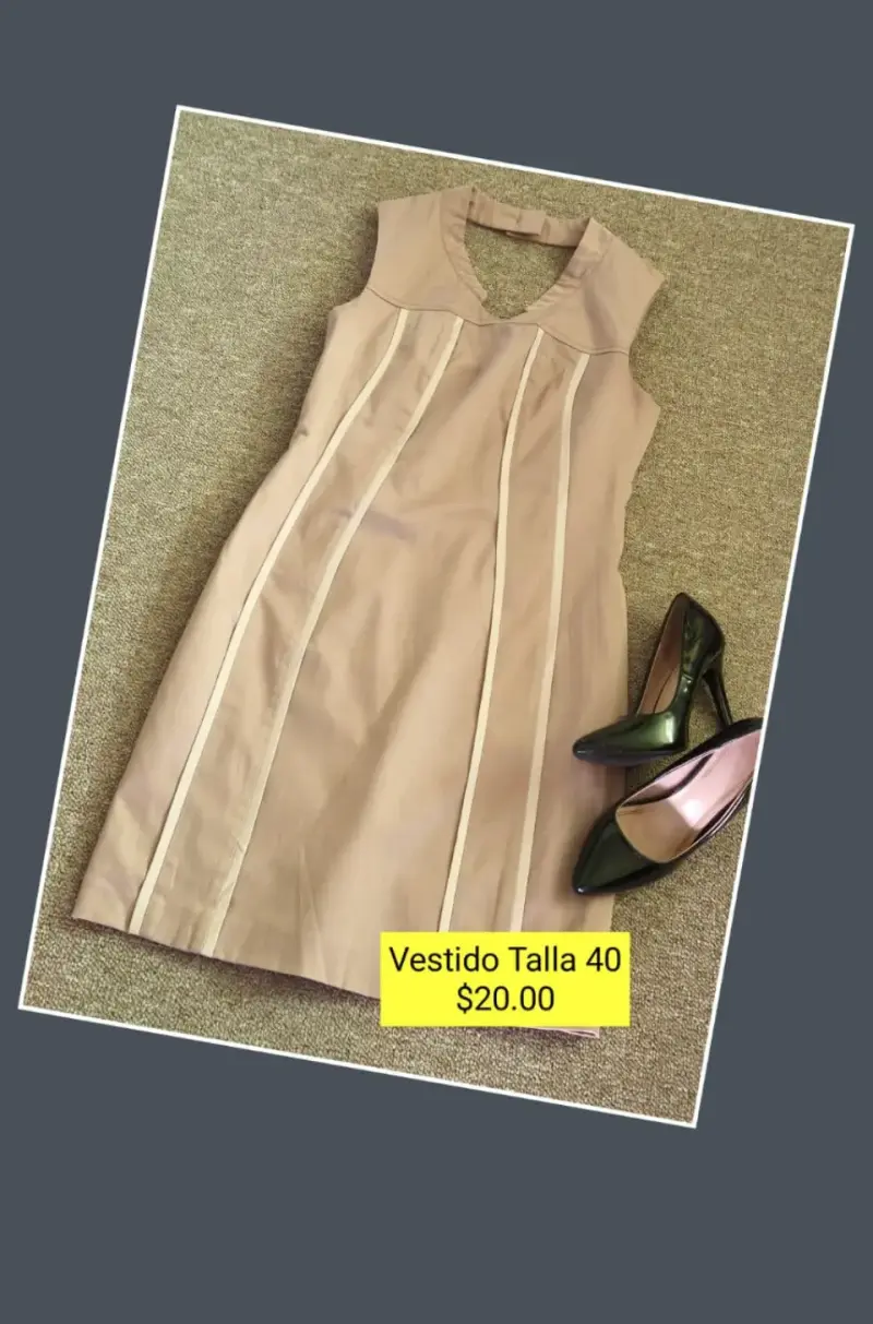 Vestido verde talla 40 en buen estado - 4