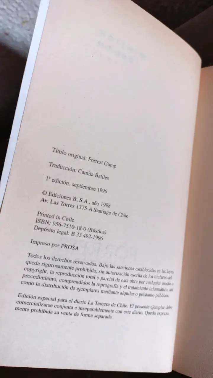 Libro Forrest Gump de Winston Groom - 3