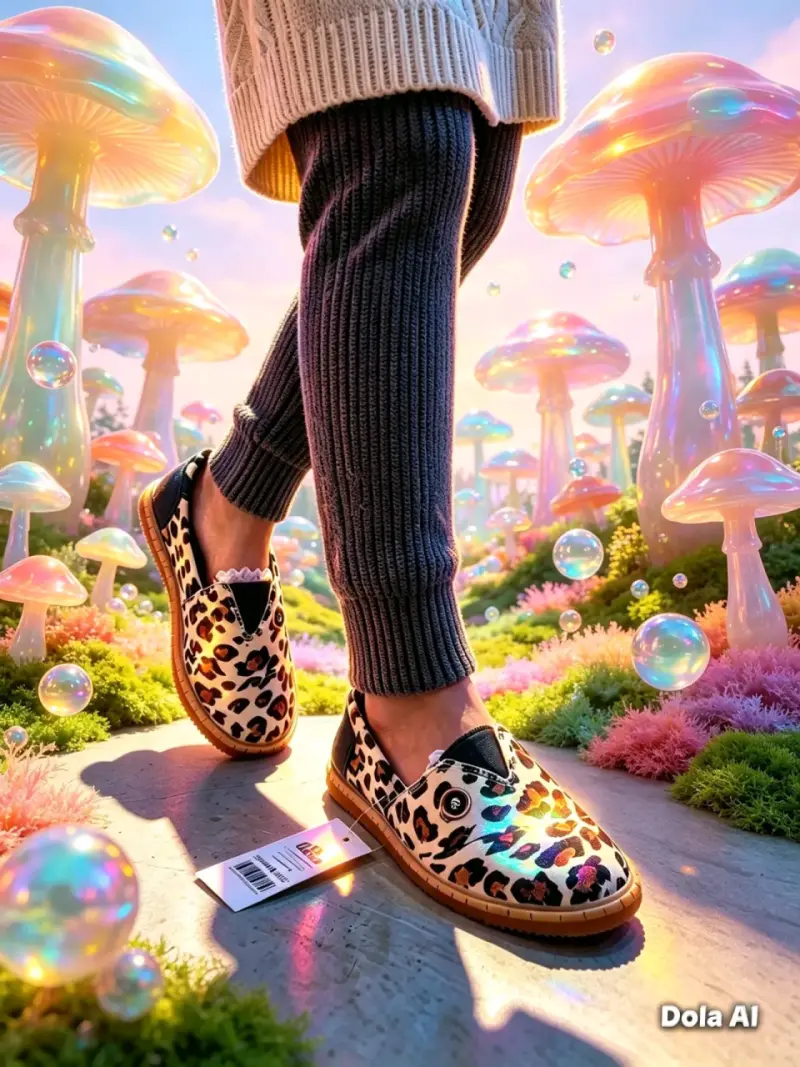 Zapatillas slip-on con estampado de leopardo