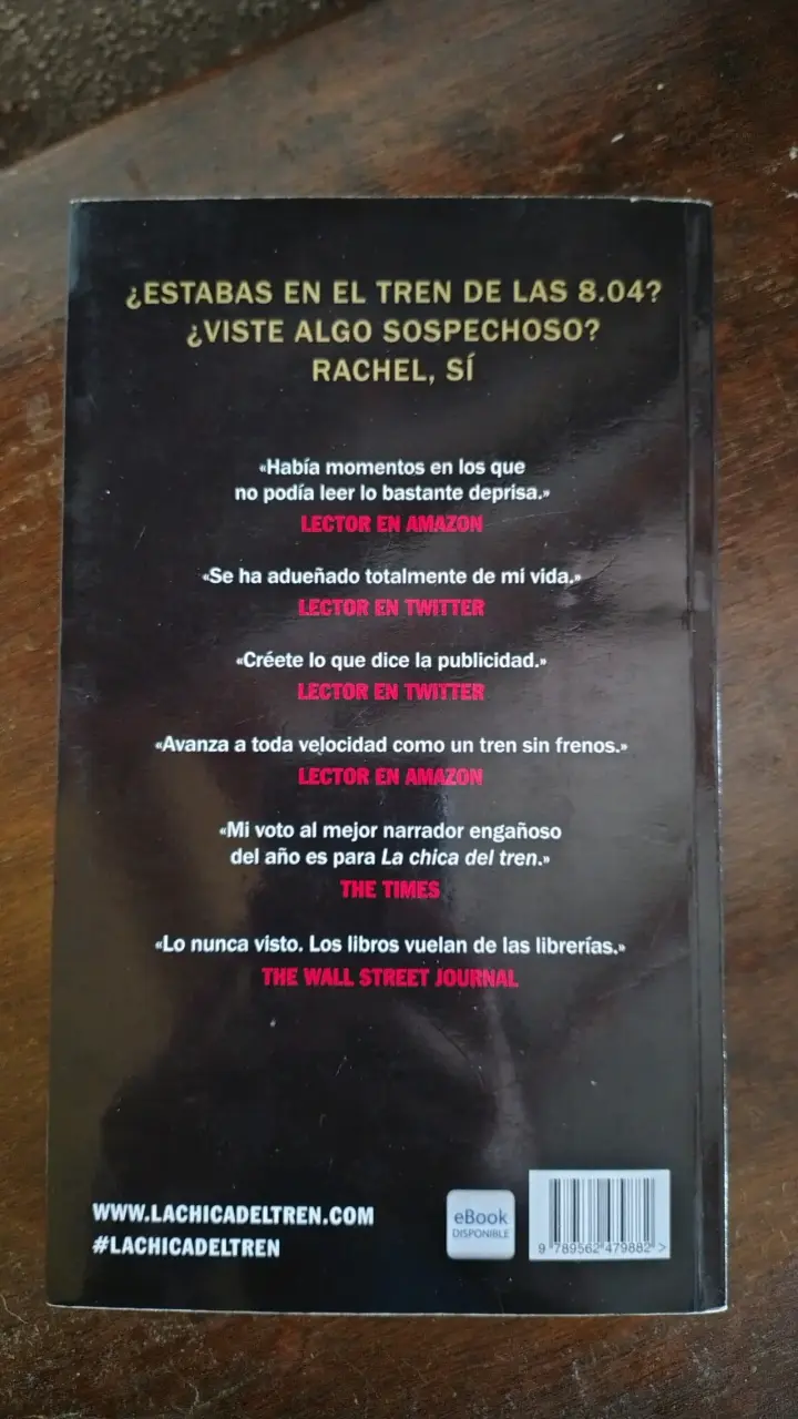 Libro La Chica del Tren de Paula Hawkins - 2
