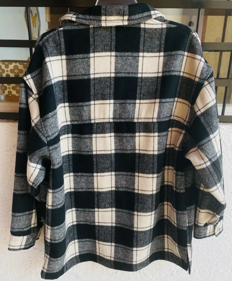 Chaqueta de franela a cuadros para hombre - 5