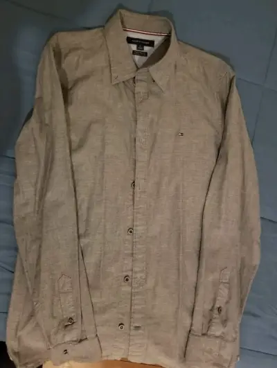 Camisa casual gris Tommy Hilfiger para hombre - miniatura 1
