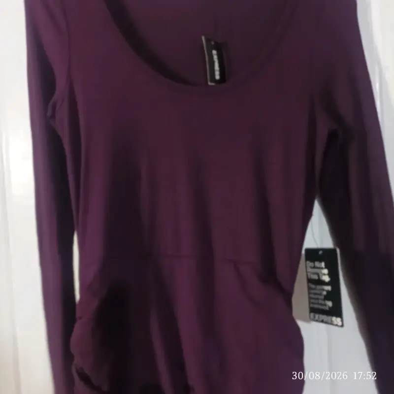 Vestido morado ajustado Express - 5