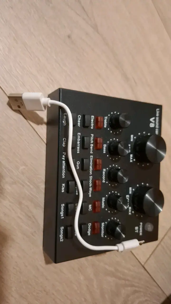 Tarjeta de sonido V8 para transmisión en vivo - 2
