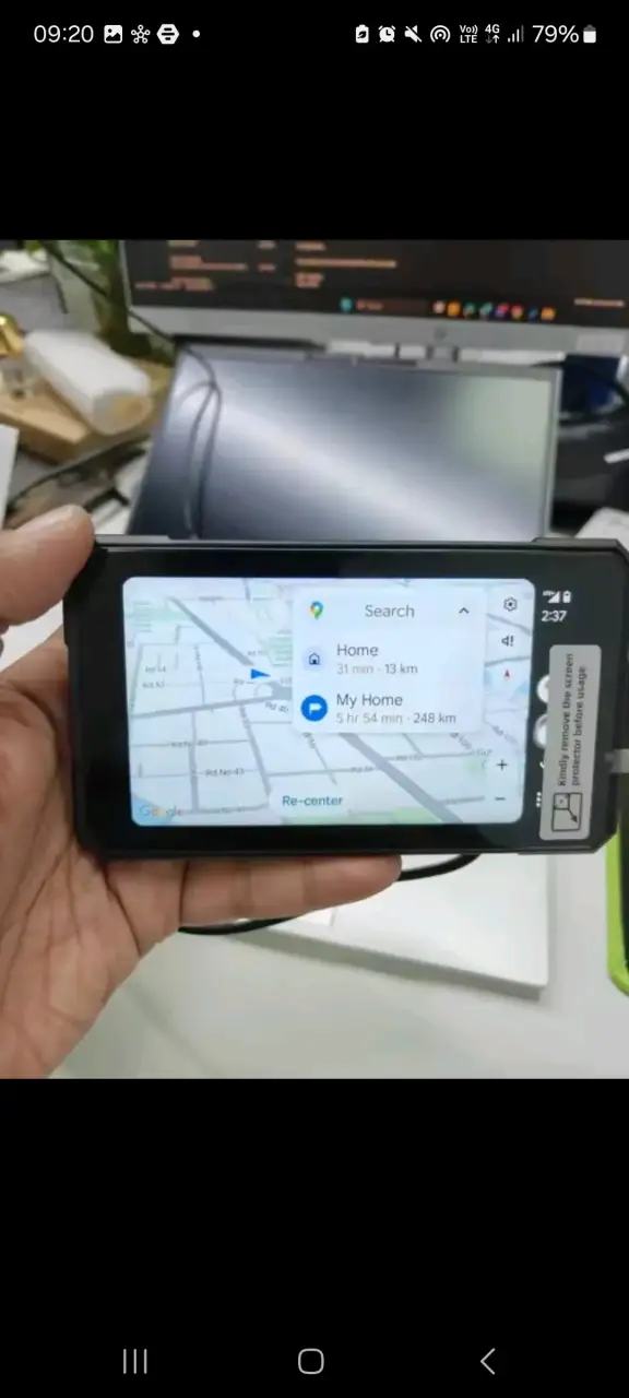 Navegador GPS para motocicleta con Android Auto - 3