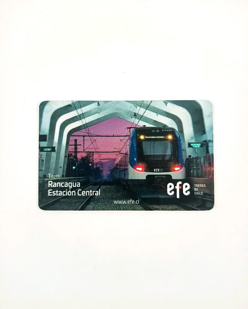 Tarjeta Tren Rancagua a Estación Central. - 1