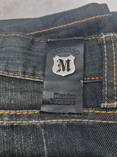 Jeans de mezclilla azul oscuro para hombre - miniatura 6