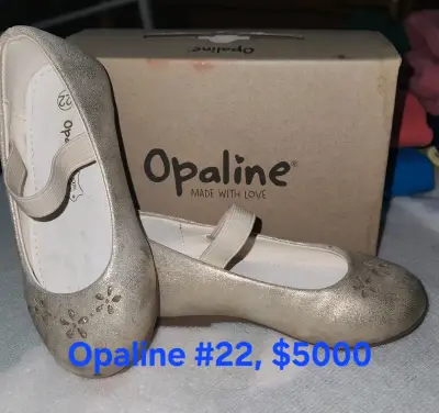 Zapatos de niña dorados Opaline talla 22 - miniatura 1