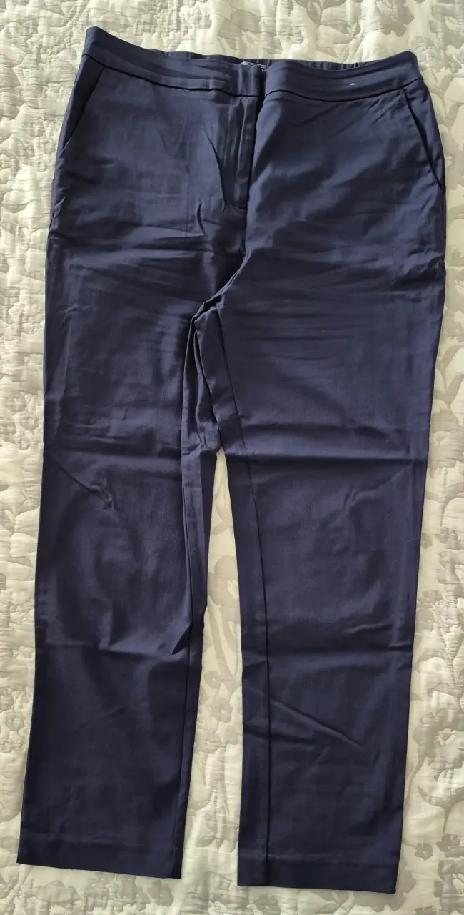 Pantalones de vestir azul marino para mujer - 2