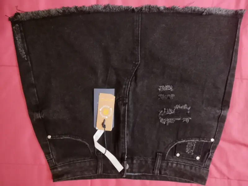 Shorts de mezclilla negros ONLY con etiqueta - 2