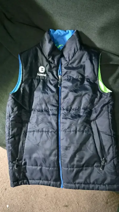 Chaleco deportivo Hummel reversible azul y verde - miniatura 1