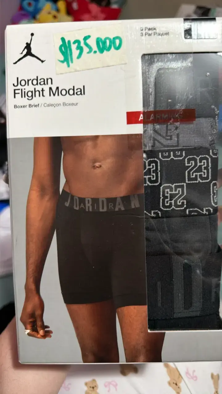 Boxer Jordan Flight Modal Negro 3 Pack