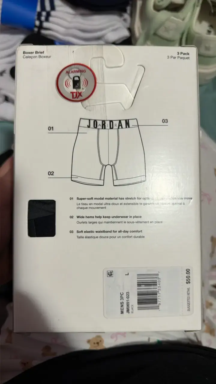 Boxer Jordan Flight Modal Negro 3 Pack - 2
