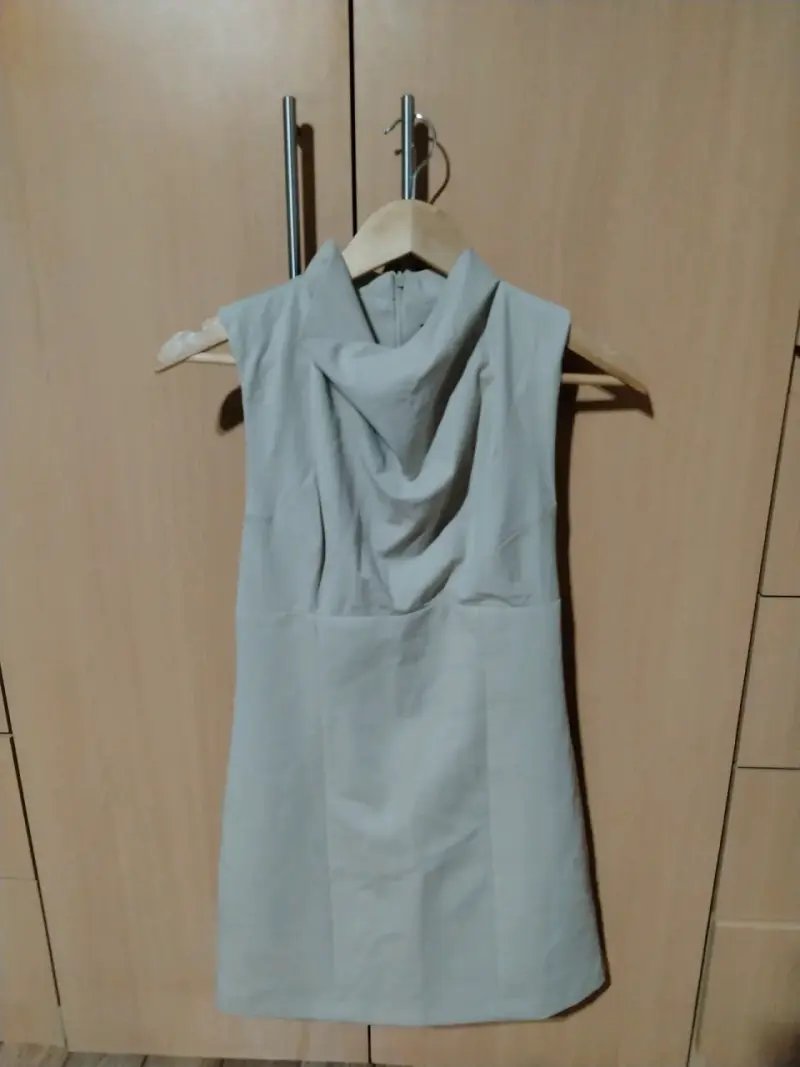 Chaqueta de cuero sintético marrón con cierre - 4