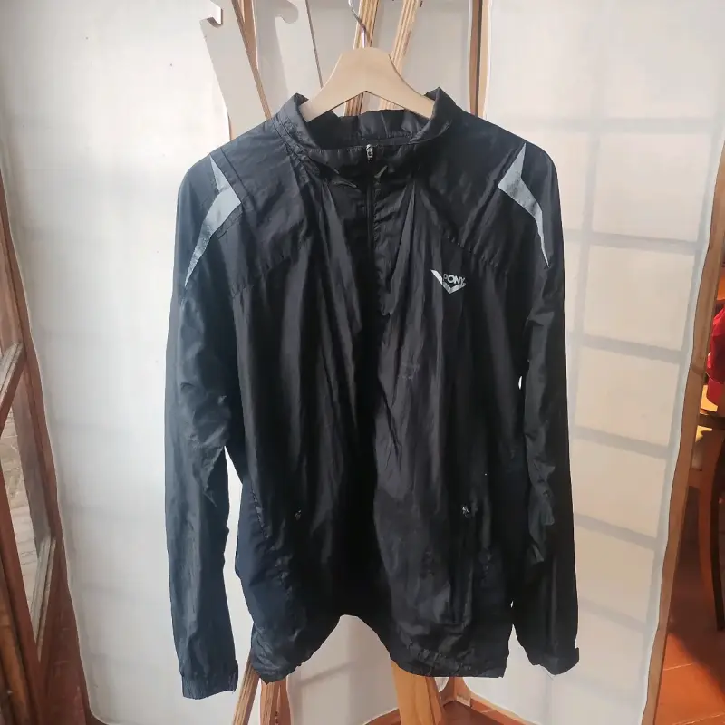 Chaqueta deportiva negra Pony con cierre - 3