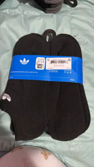 Calcetines invisibles negros Adidas talla M - miniatura 1