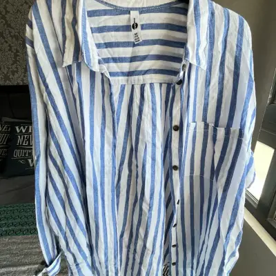 Camisa de rayas azules y blancas Everme - miniatura 1