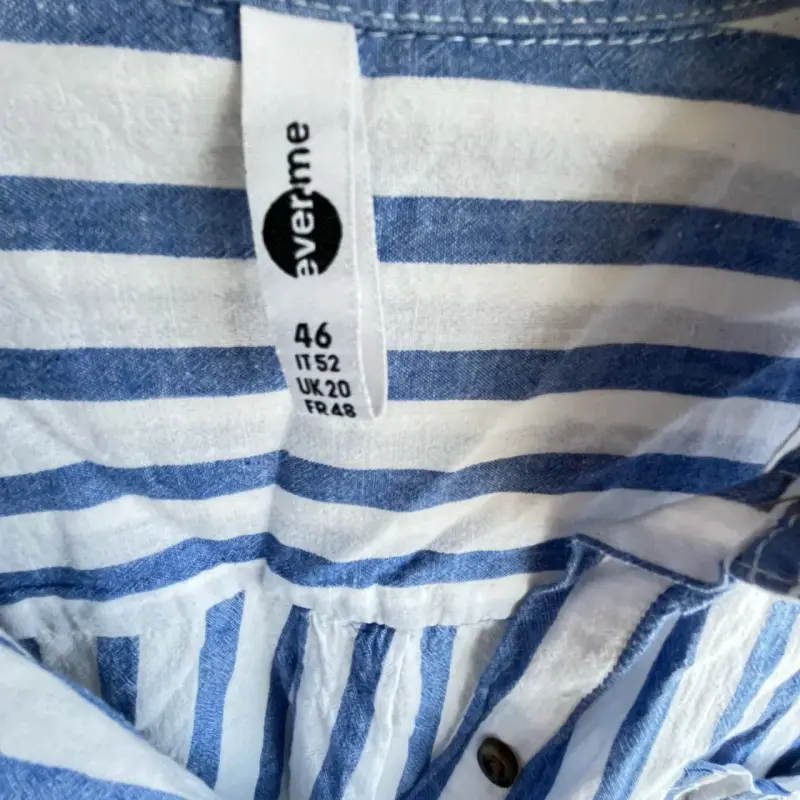 Camisa de rayas azules y blancas Everme - 4