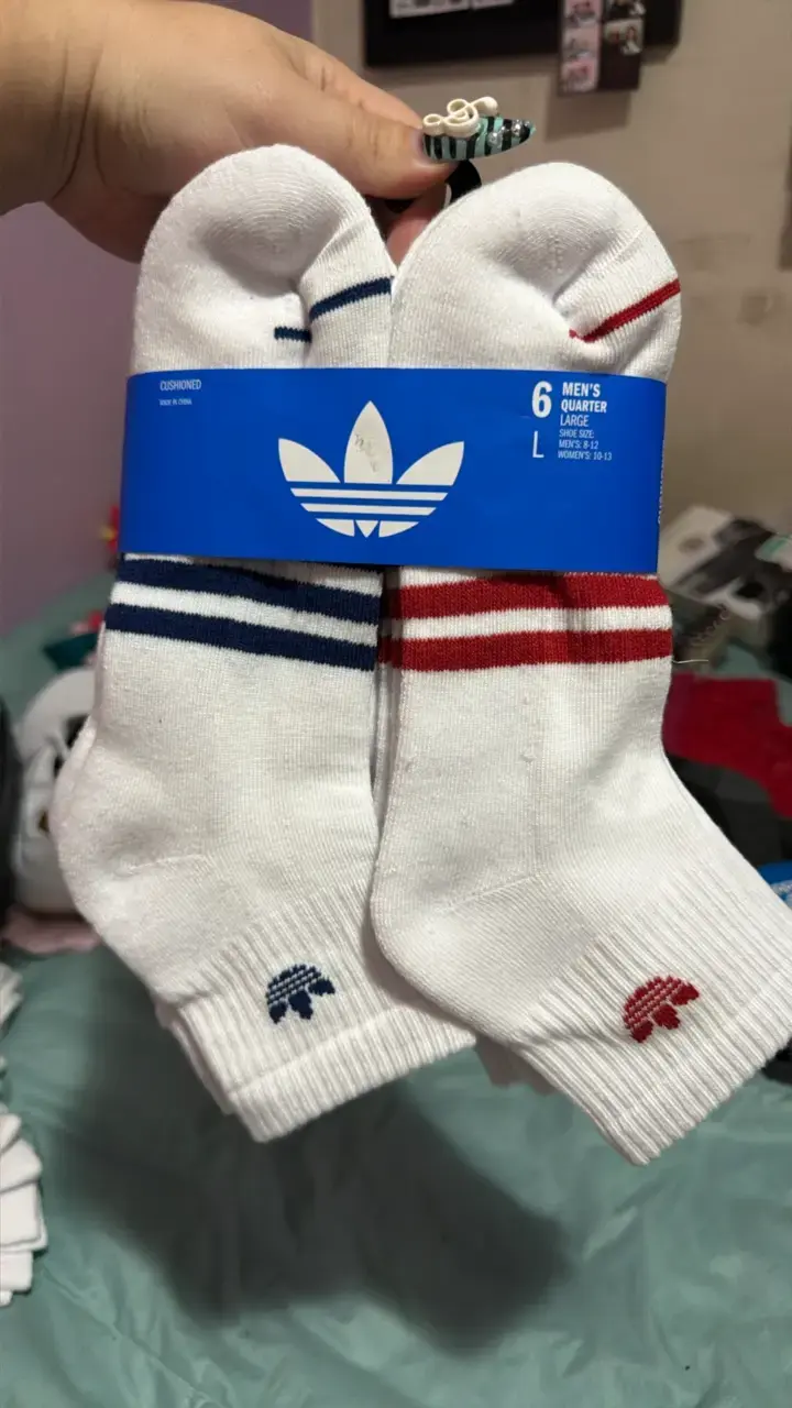 Pack de calcetines Adidas blancos con rayas