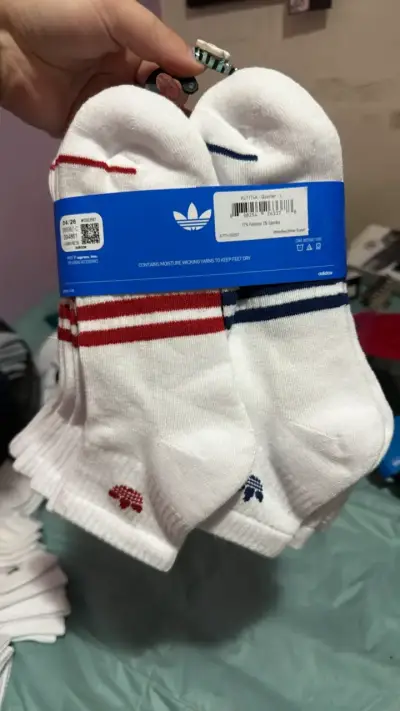 Pack de calcetines Adidas blancos con rayas - miniatura 2