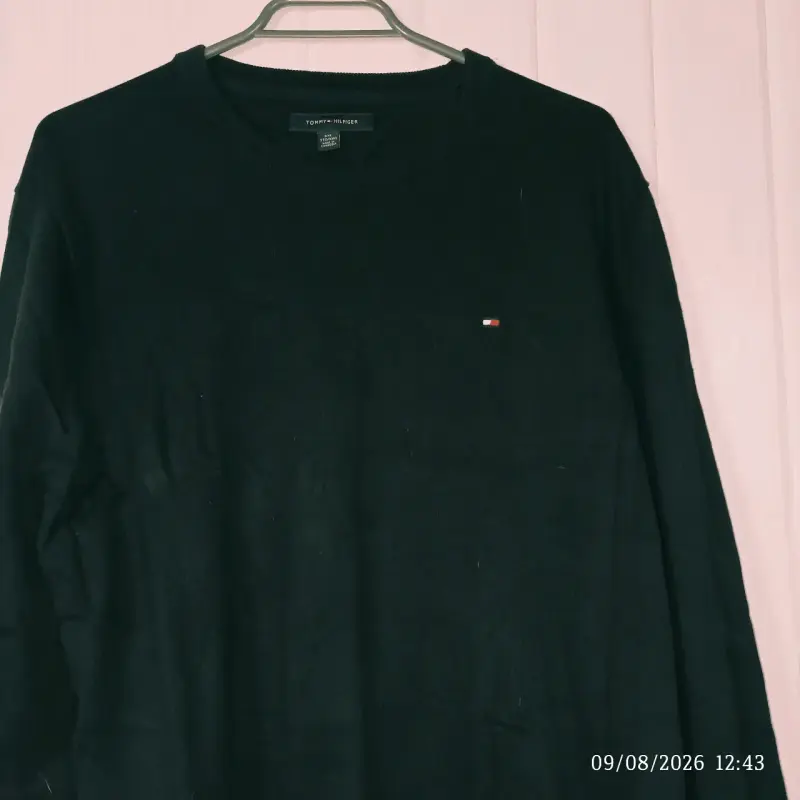 Sueter negro Tommy Hilfiger para hombre - 5