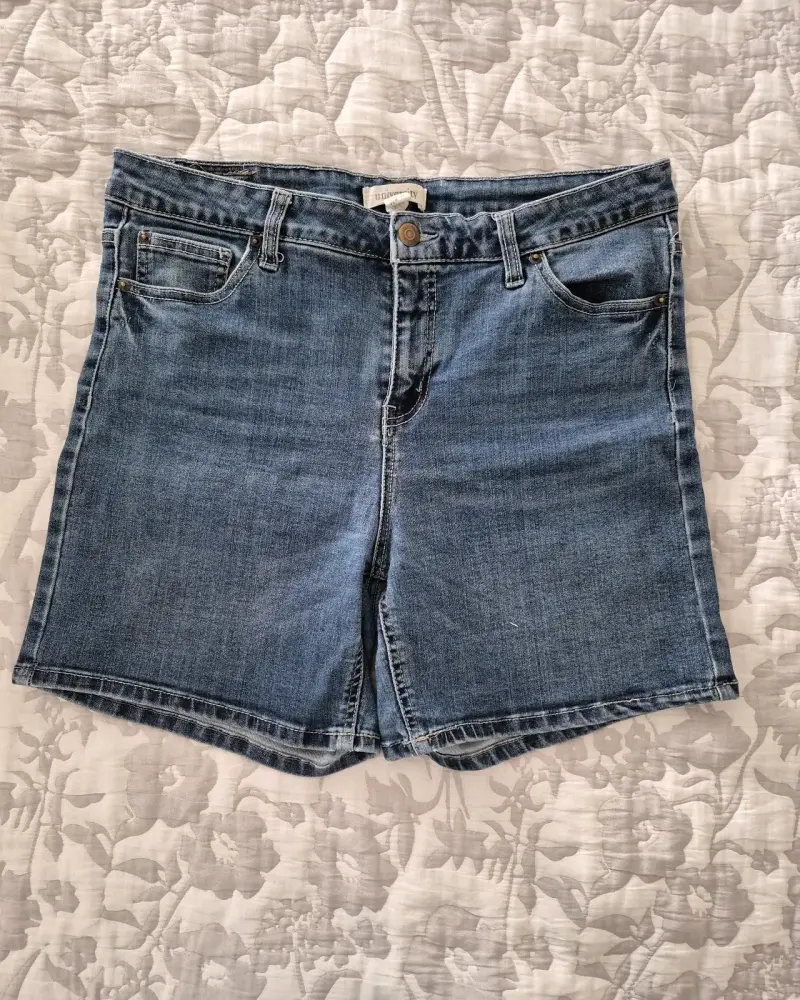 Shorts de mezclilla azul para mujer - 1